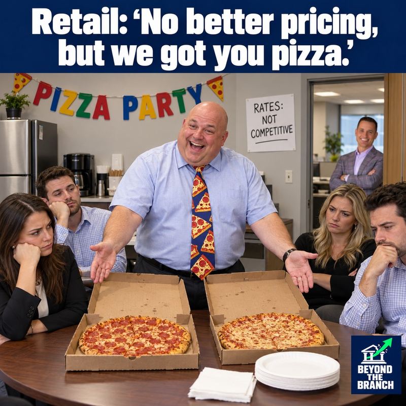 Retail: no better pricing, but we got you pizza.