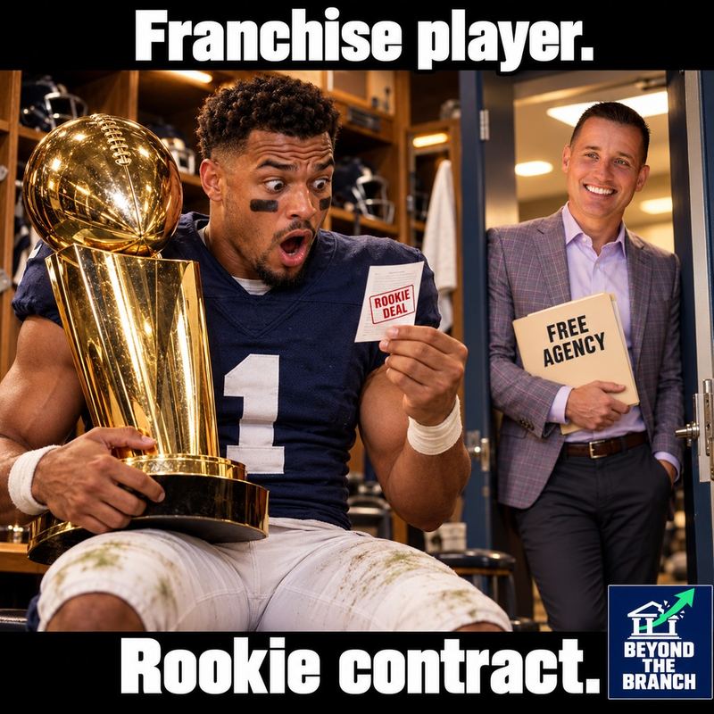 Franchise player. Rookie contract.